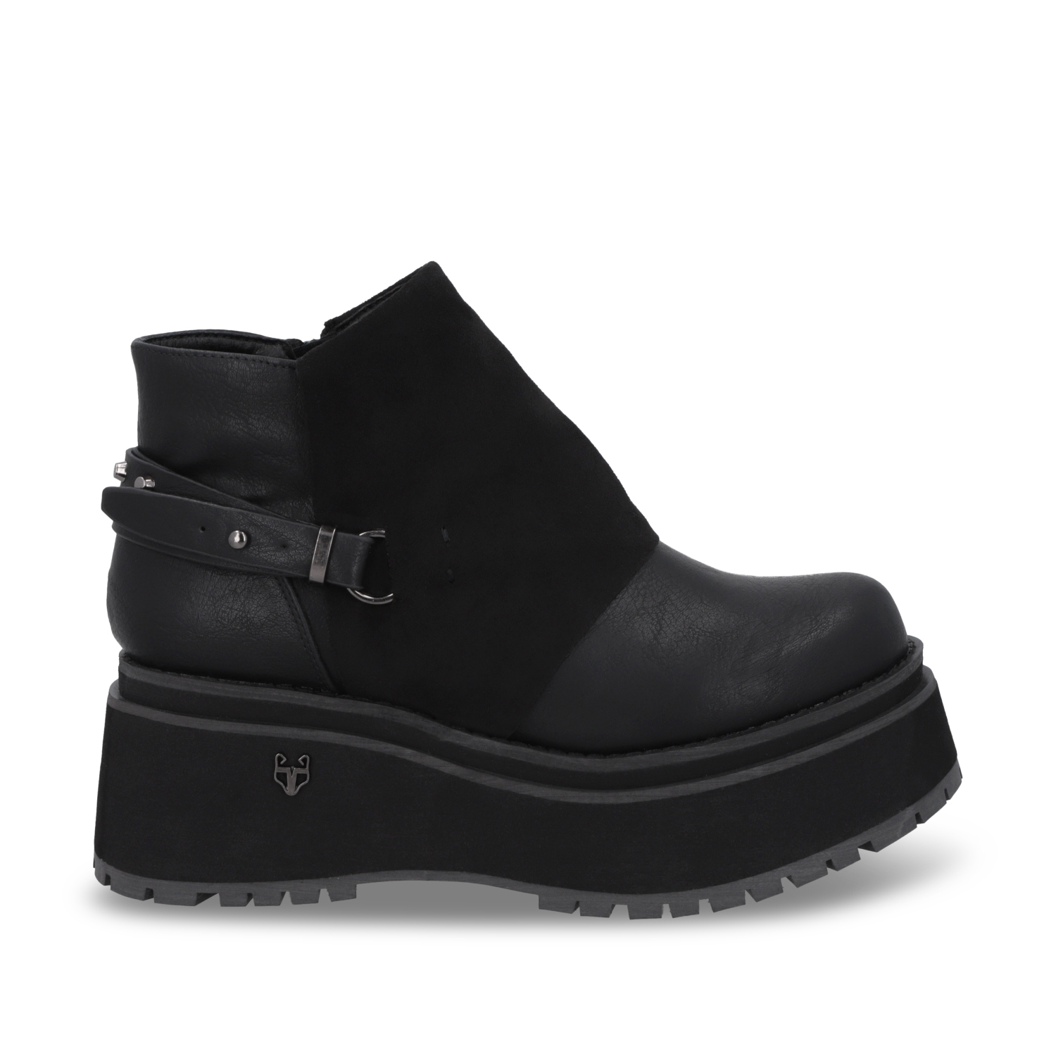 BOTIN PLATAFORMA NEGRO MUJER 1509B - 1