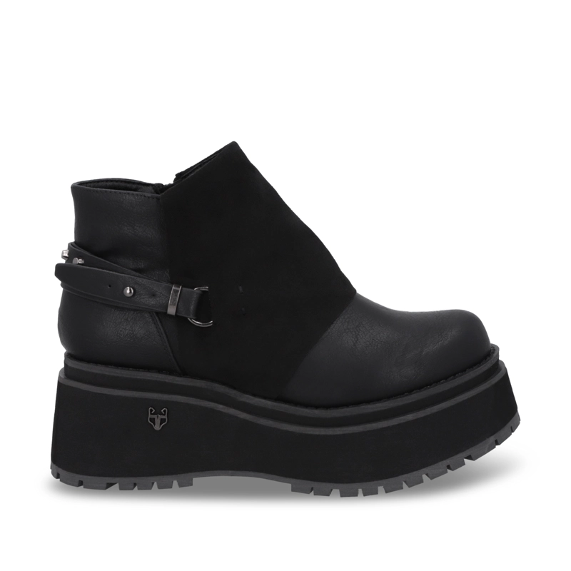 BOTIN PLATAFORMA NEGRO MUJER 1509B - 1