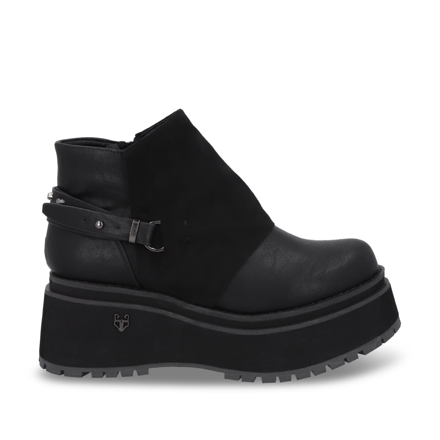 BOTIN PLATAFORMA NEGRO MUJER 1509B - 1