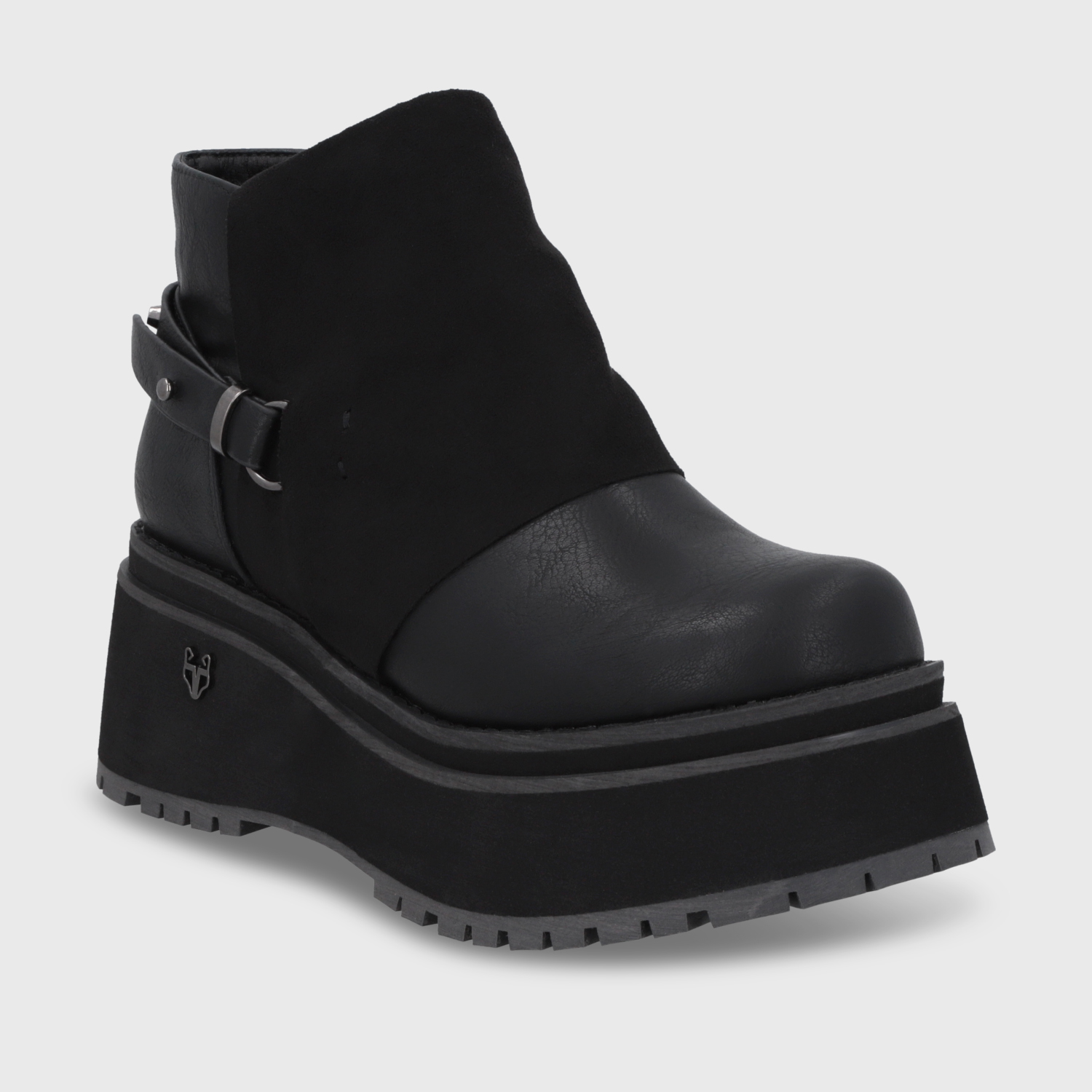 BOTIN PLATAFORMA NEGRO MUJER 1509B - 2