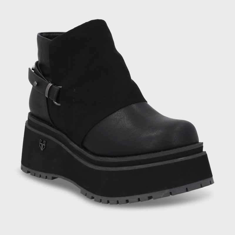 BOTIN PLATAFORMA NEGRO MUJER 1509B - 2