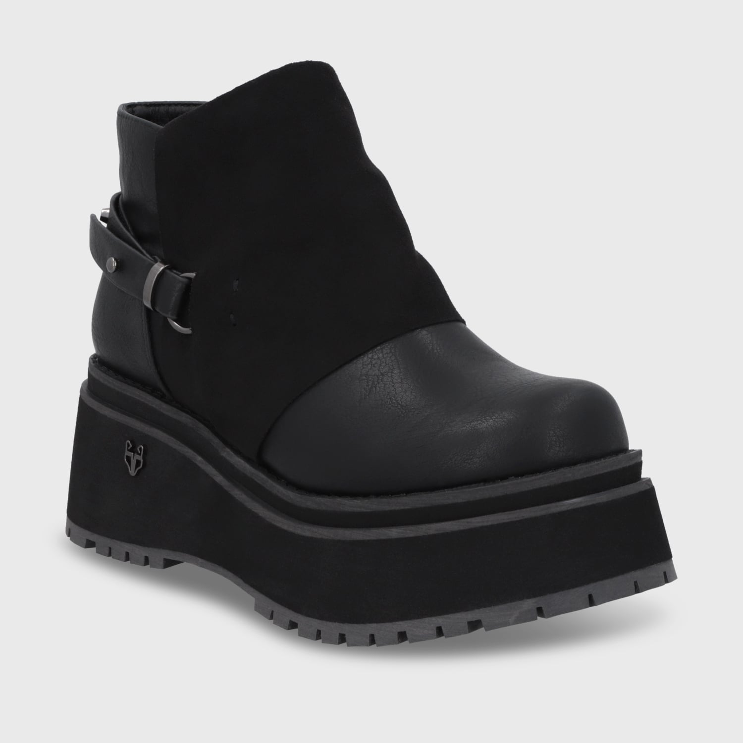 BOTIN PLATAFORMA NEGRO MUJER 1509B - 2
