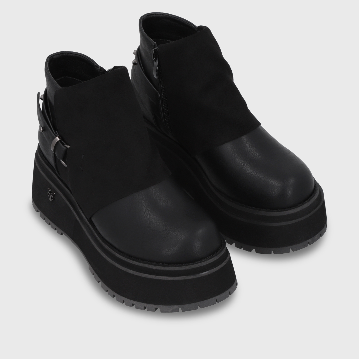 BOTIN PLATAFORMA NEGRO MUJER 1509B - 3