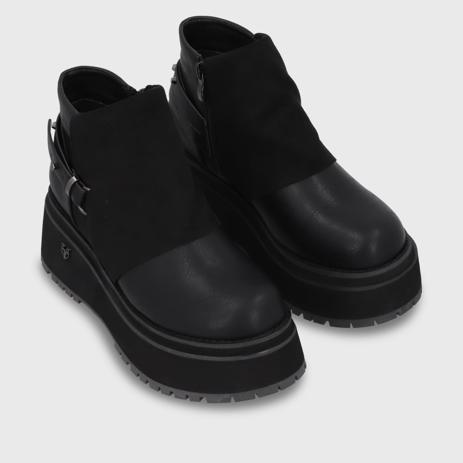 BOTIN PLATAFORMA NEGRO MUJER 1509B - 3