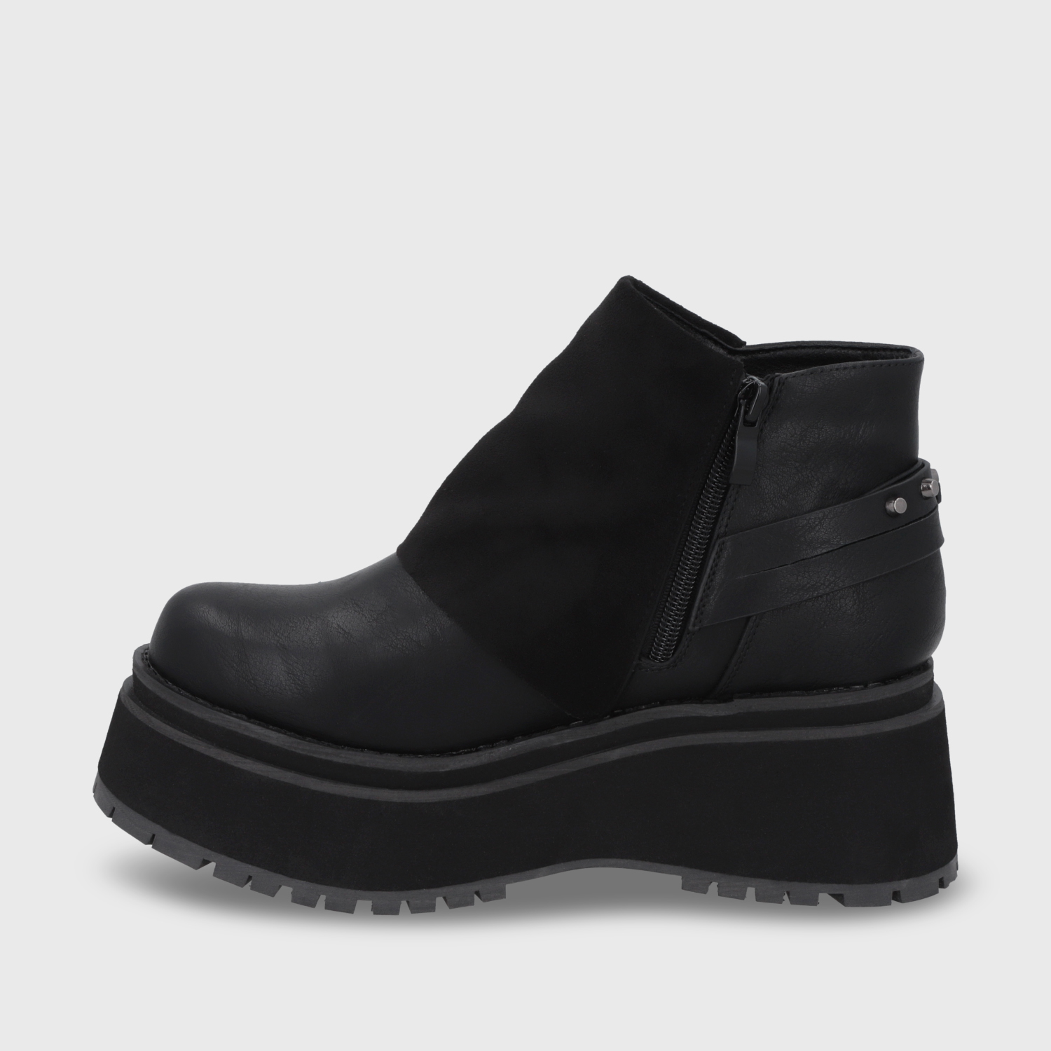 BOTIN PLATAFORMA NEGRO MUJER 1509B - 4