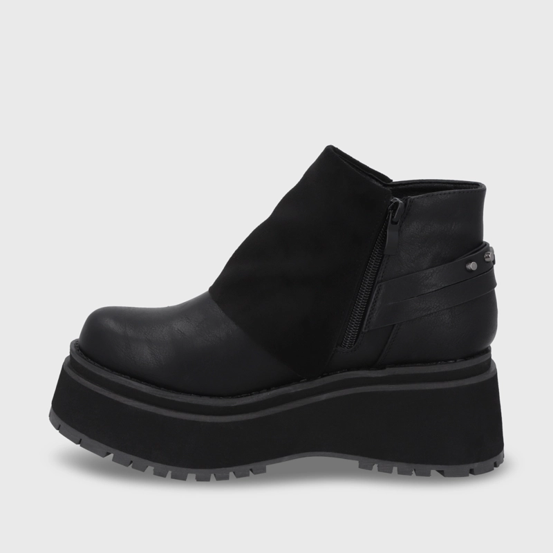 BOTIN PLATAFORMA NEGRO MUJER 1509B - 4
