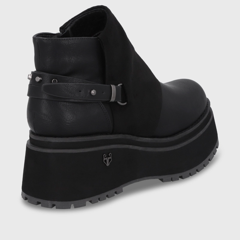 BOTIN PLATAFORMA NEGRO MUJER 1509B - 5