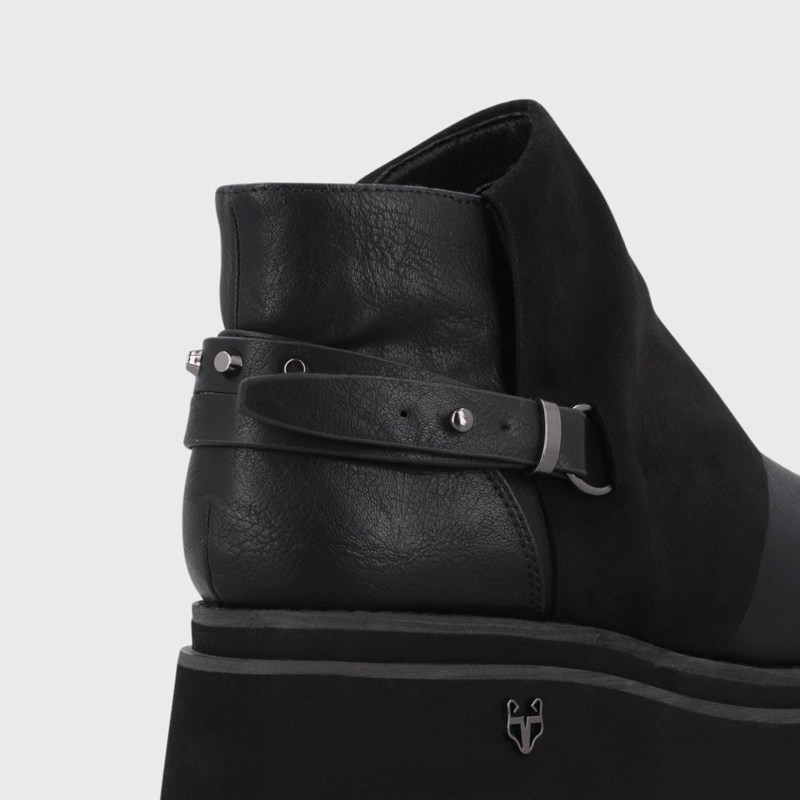 BOTIN PLATAFORMA NEGRO MUJER 1509B - 6