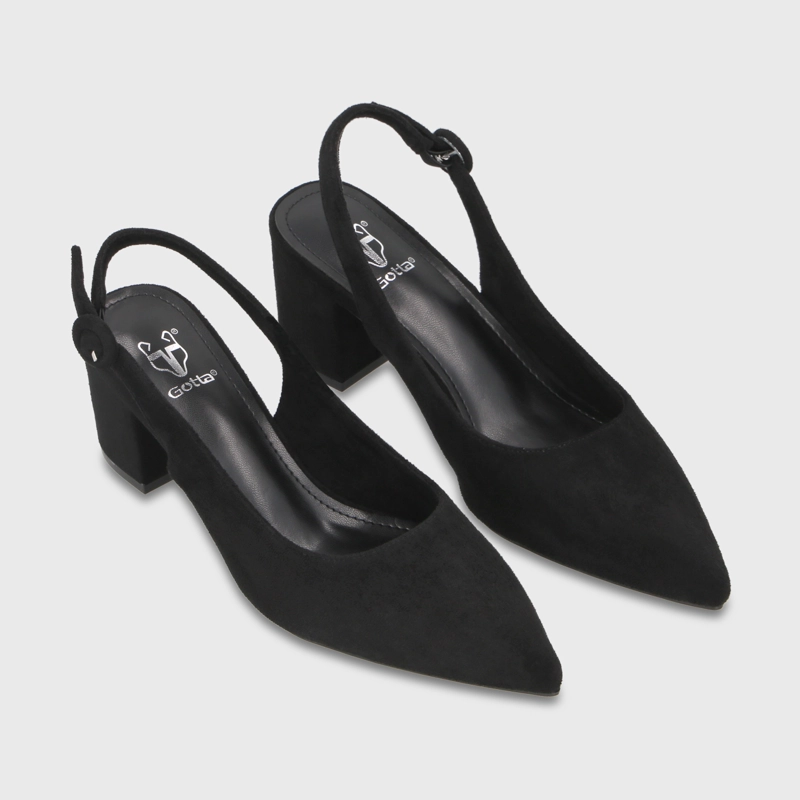 ZAPATO TACO NEGRO MUJER 64040 - 3