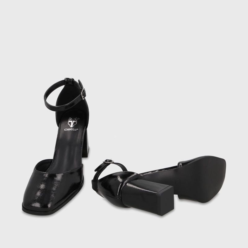 ZAPATO TACO NEGRO MUJER 64090 - 7
