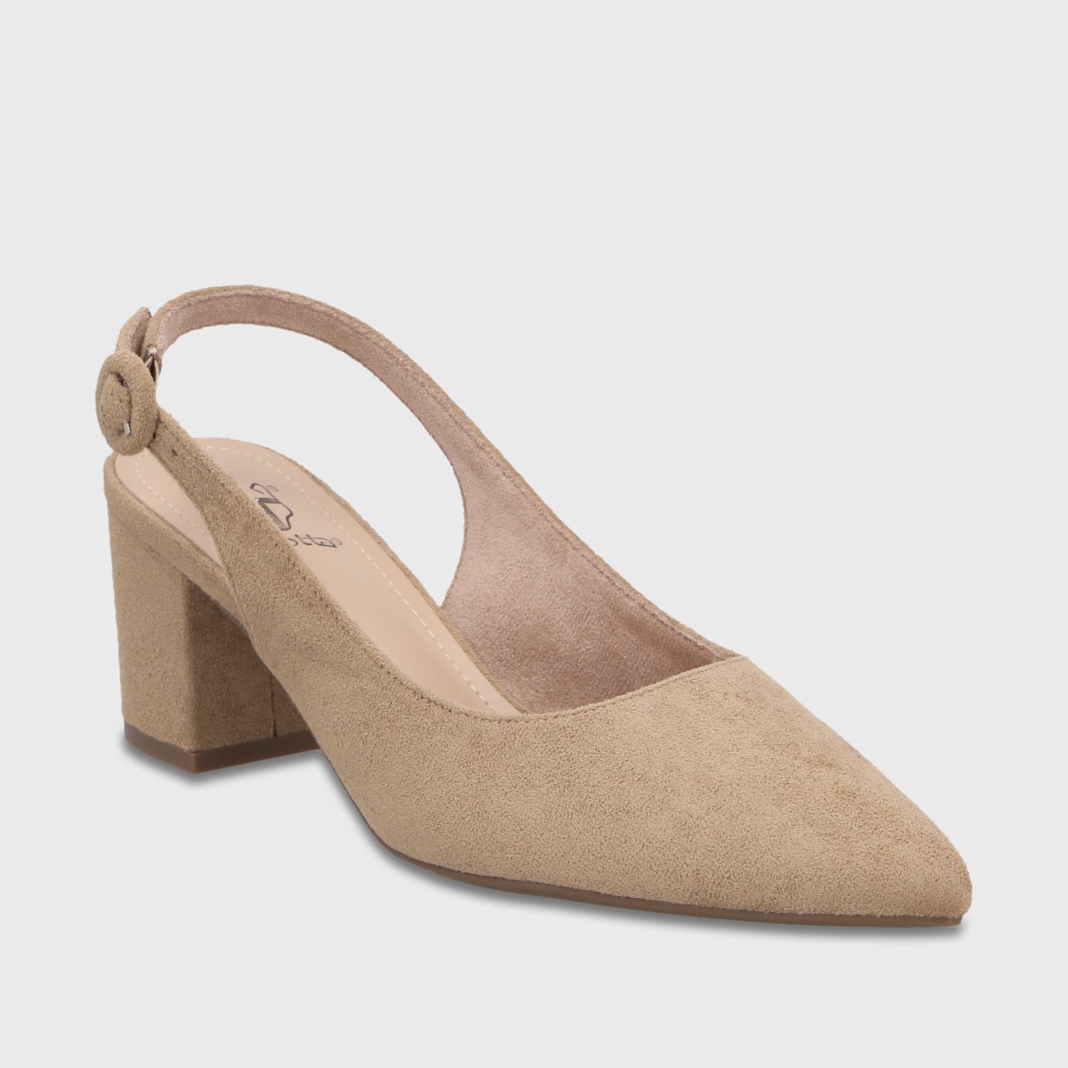 ZAPATO TACO BEIGE MUJER 64040 - 2