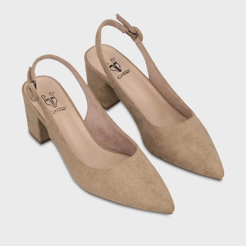 ZAPATO TACO BEIGE MUJER 64040 - 3
