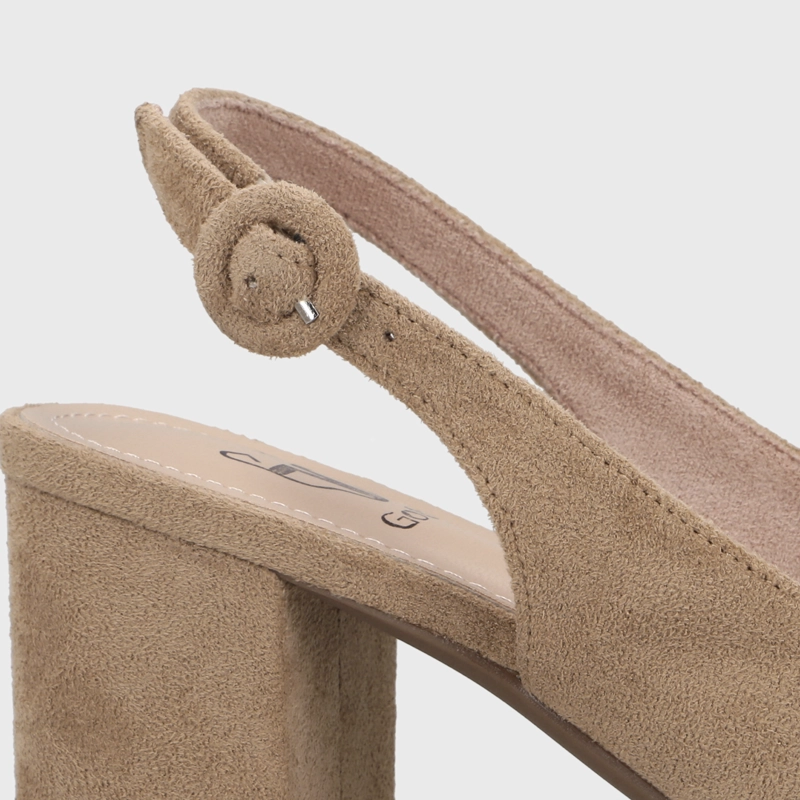 ZAPATO TACO BEIGE MUJER 64040 - 6