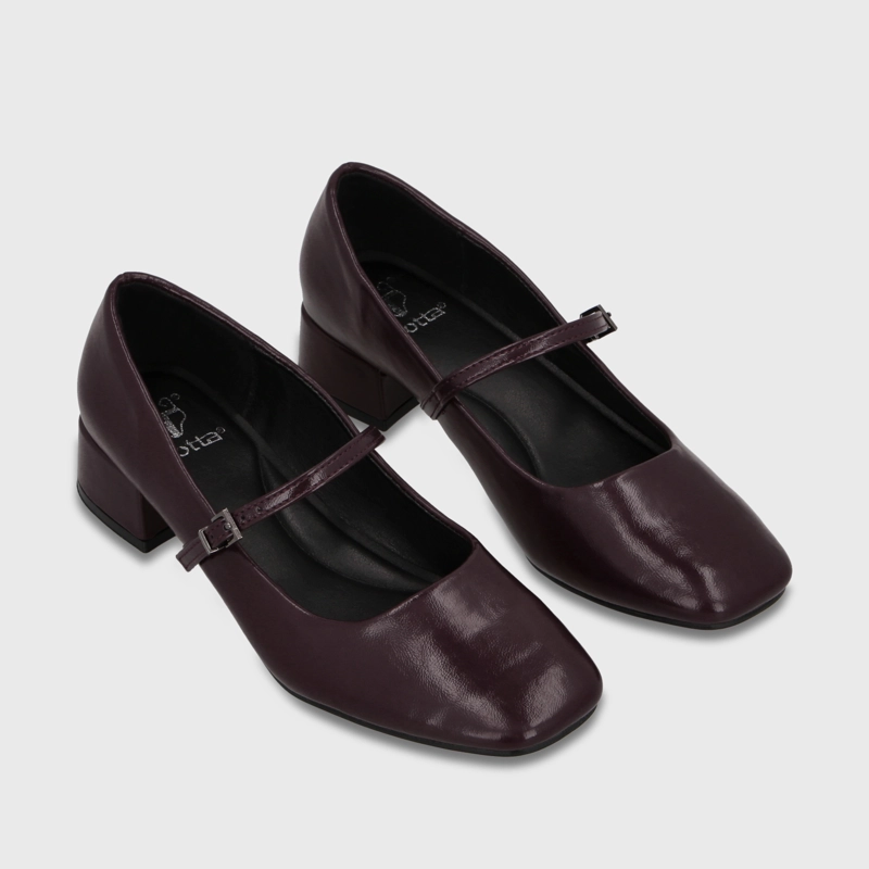 ZAPATO TACO BURDEO MUJER 65800 - 2