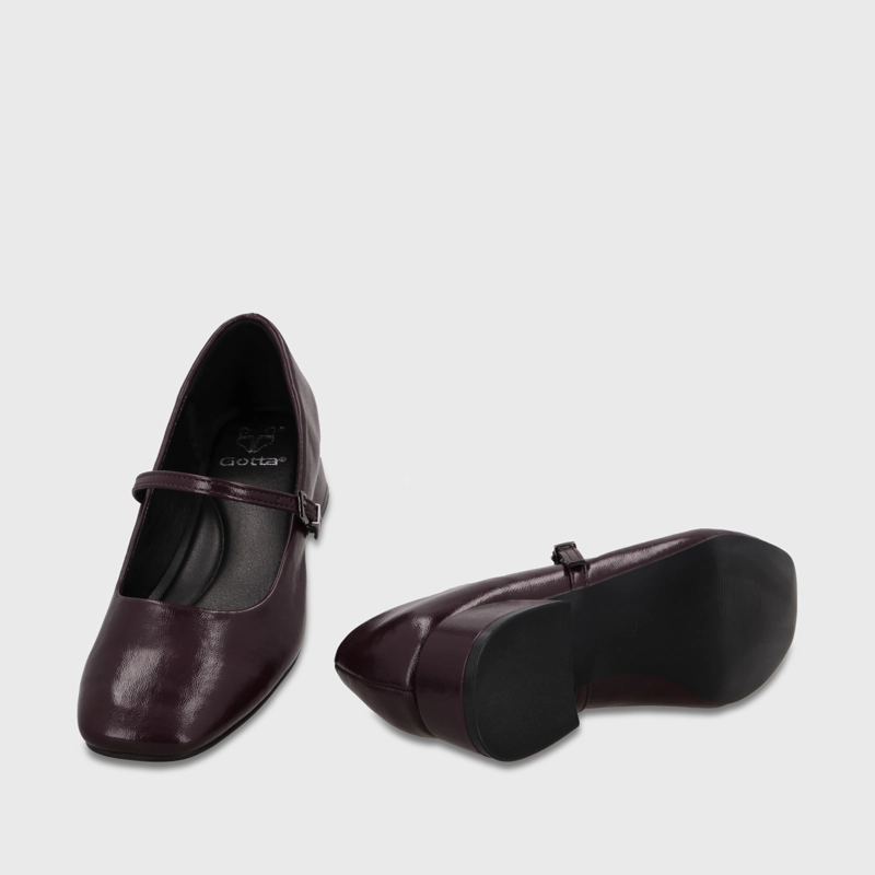 ZAPATO TACO BURDEO MUJER 65800 - 7