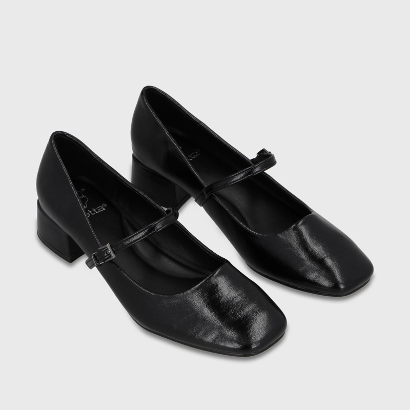 ZAPATO TACO NEGRO MUJER 65800 - 3