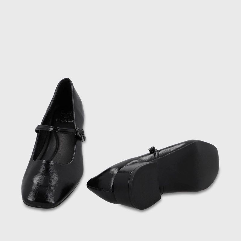 ZAPATO TACO NEGRO MUJER 65800 - 7