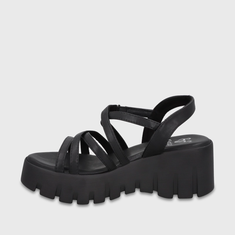 SANDALIA PLATAFORMA NEGRA MUJER 65940 - 4