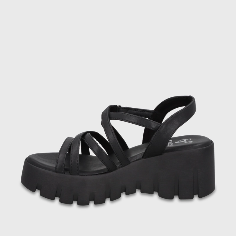 SANDALIA PLATAFORMA NEGRA MUJER 65940 - 4
