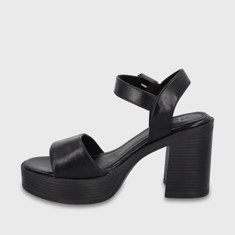 SANDALIA TACO NEGRA MUJER 65922 - 4