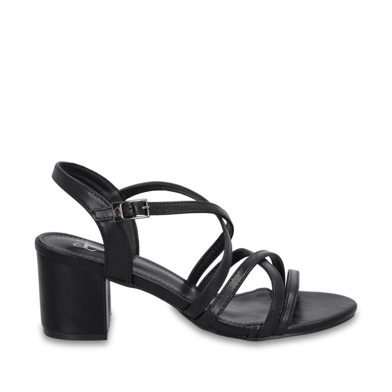 SANDALIA TACO NEGRA MUJER C6164 - 1