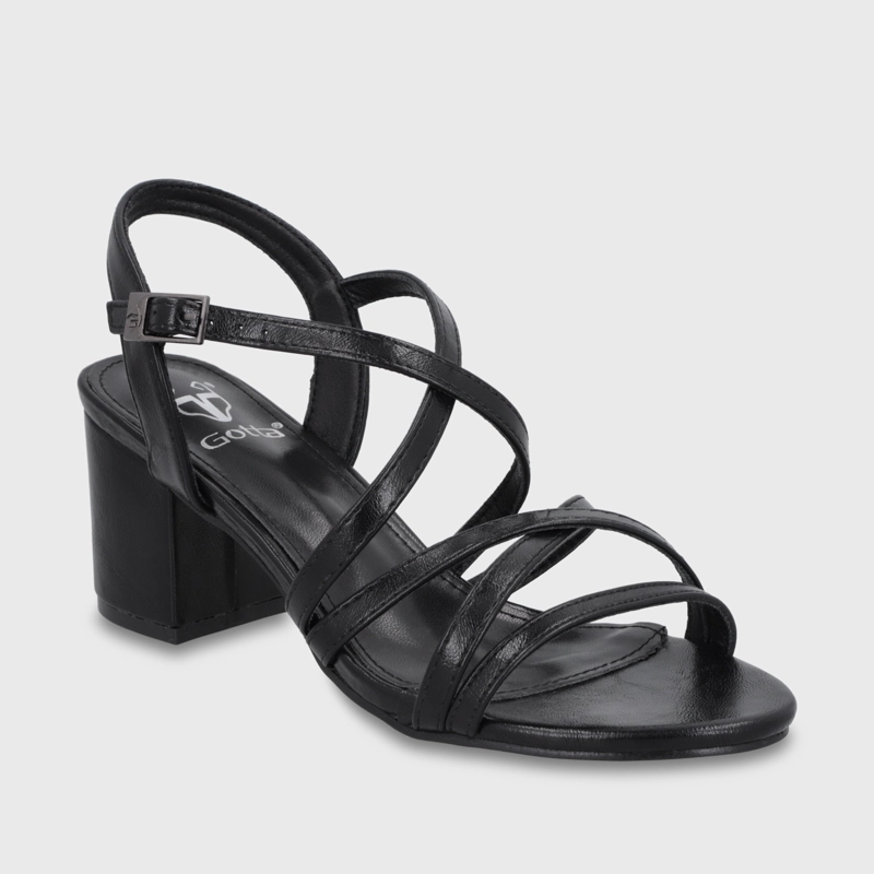 SANDALIA TACO NEGRA MUJER C6164 - 2