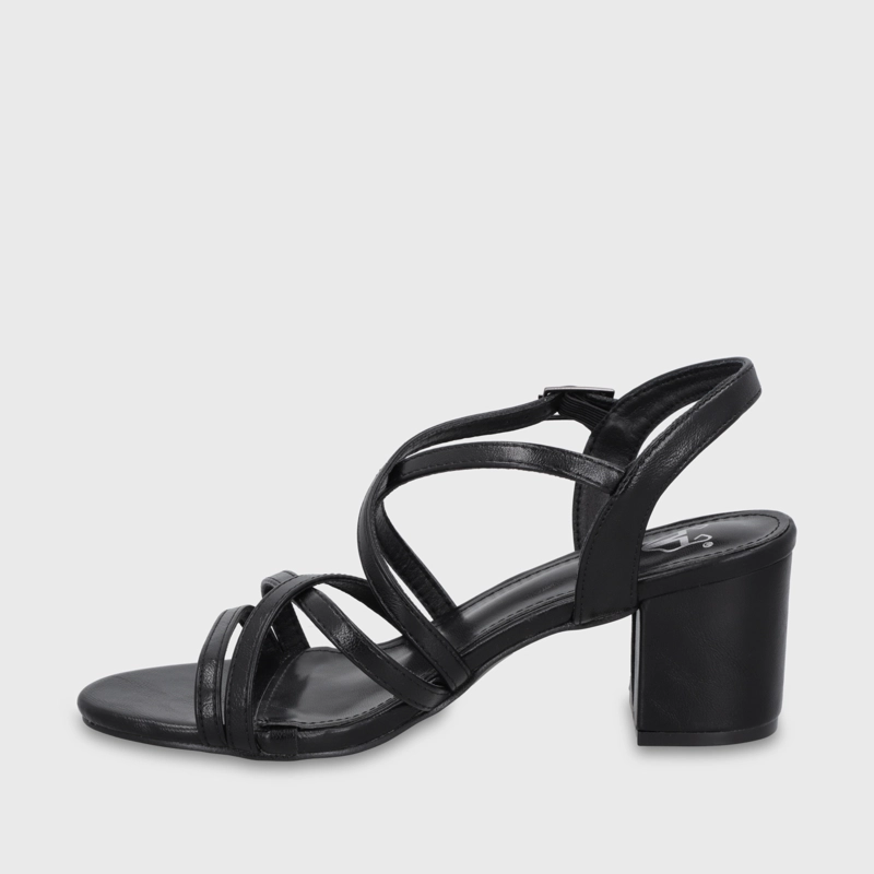 SANDALIA TACO NEGRA MUJER C6164 - 4