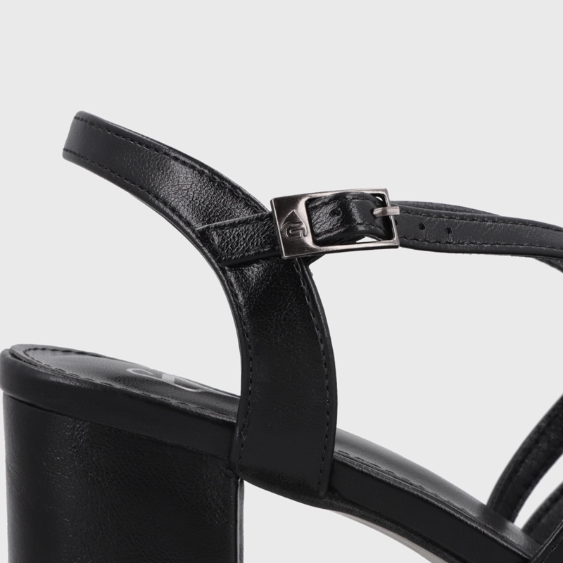 SANDALIA TACO NEGRA MUJER C6164 - 6