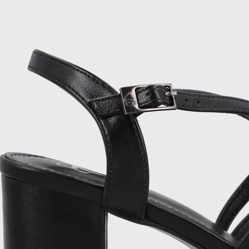 SANDALIA TACO NEGRA MUJER C6164 - 6
