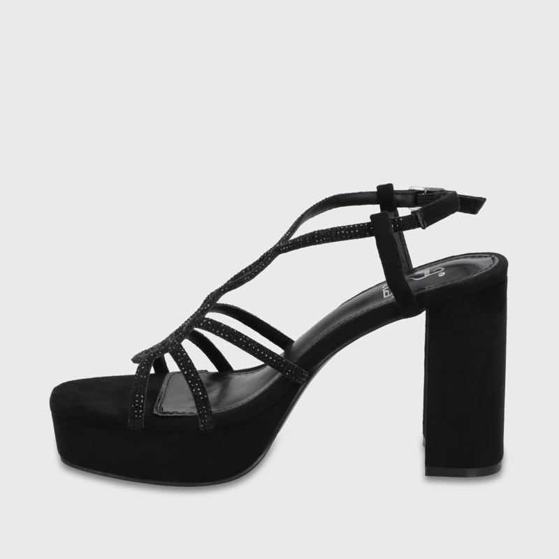 SANDALIA TACO NEGRA MUJER 65911 - 4
