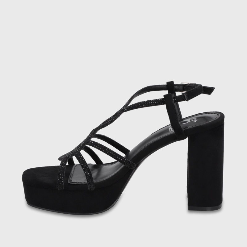 SANDALIA TACO NEGRA MUJER 65911 - 4