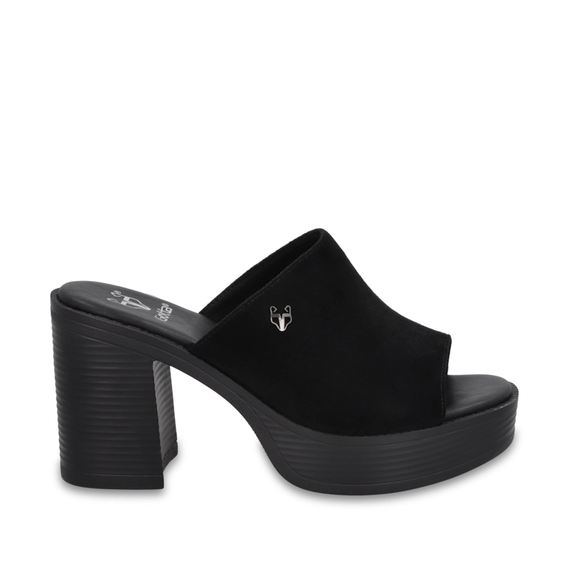 SANDALIA TACO NEGRA MUJER 65920 - 1