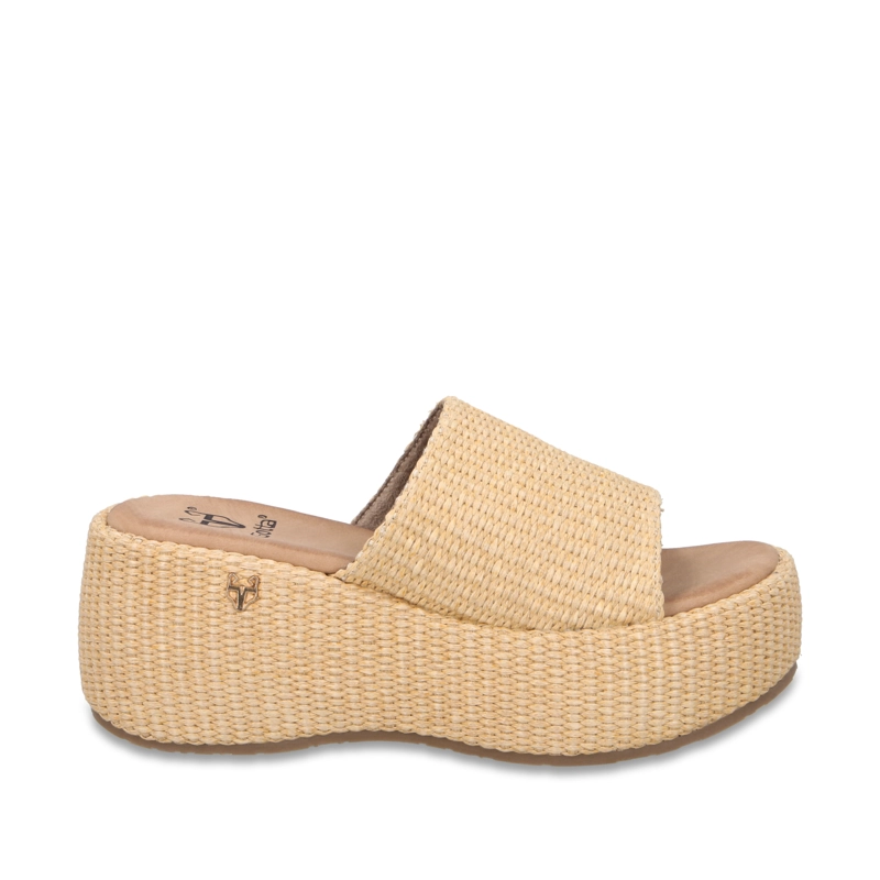 SANDALIA PLATAFORMA BEIGE MUJER 45824 - 1