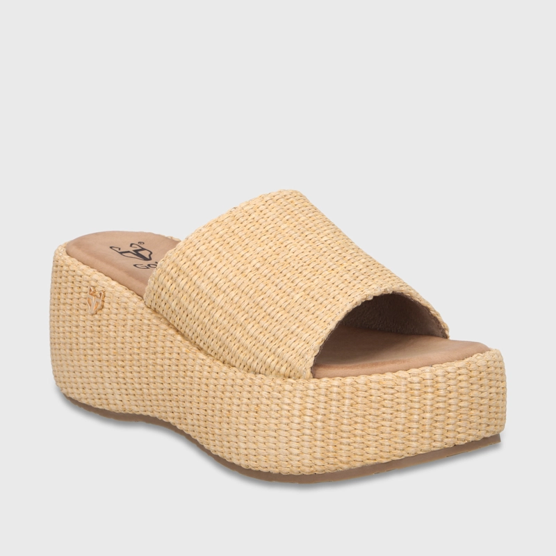 SANDALIA PLATAFORMA BEIGE MUJER 45824 - 2