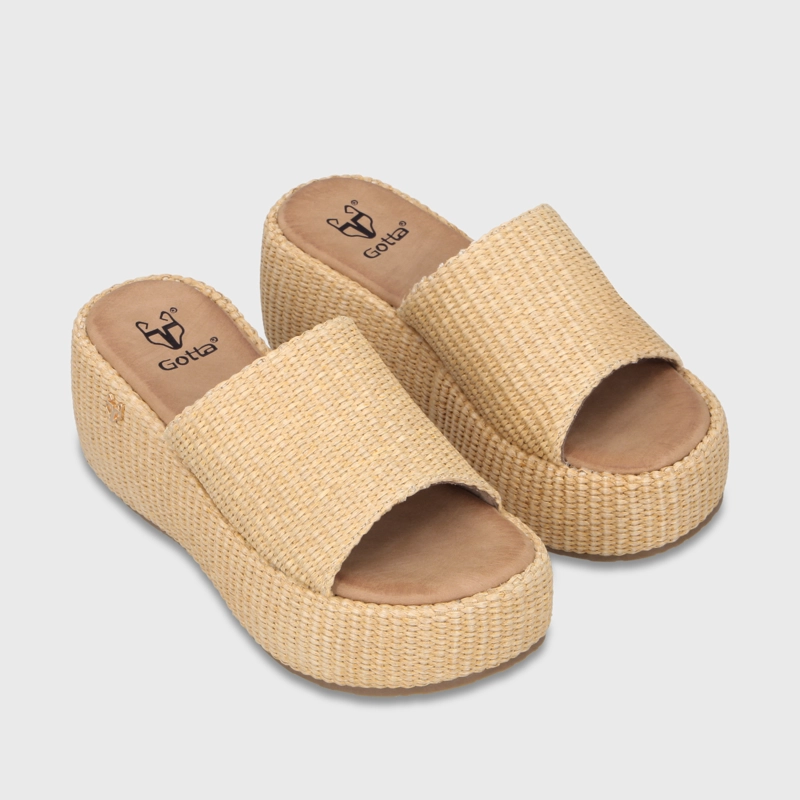 SANDALIA PLATAFORMA BEIGE MUJER 45824 - 3