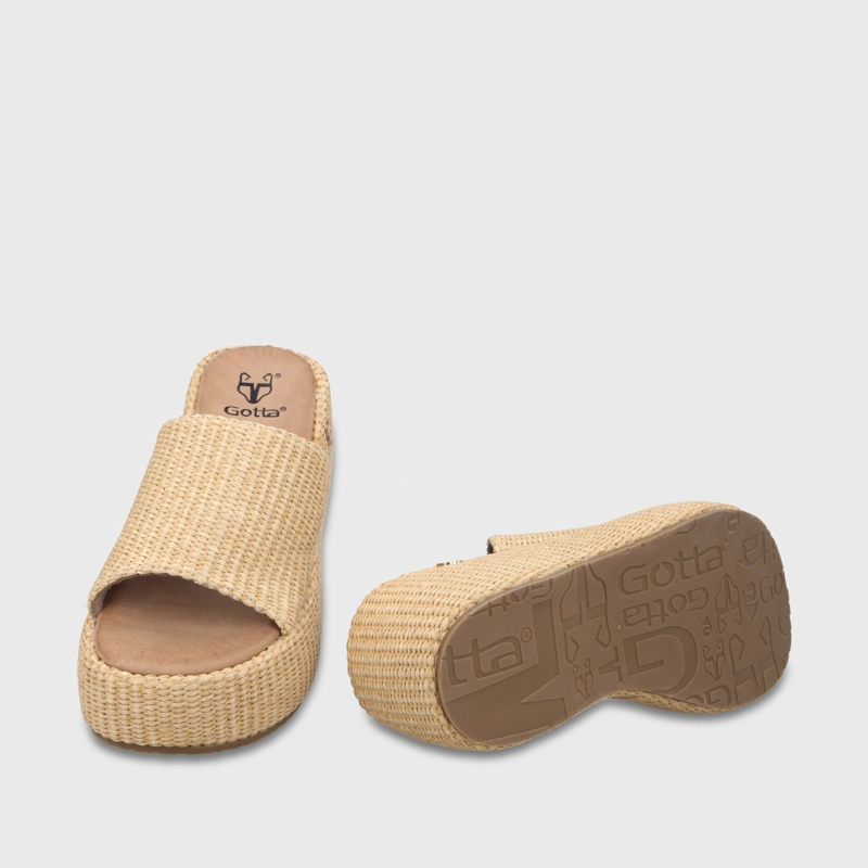 SANDALIA PLATAFORMA BEIGE MUJER 45824 - 7
