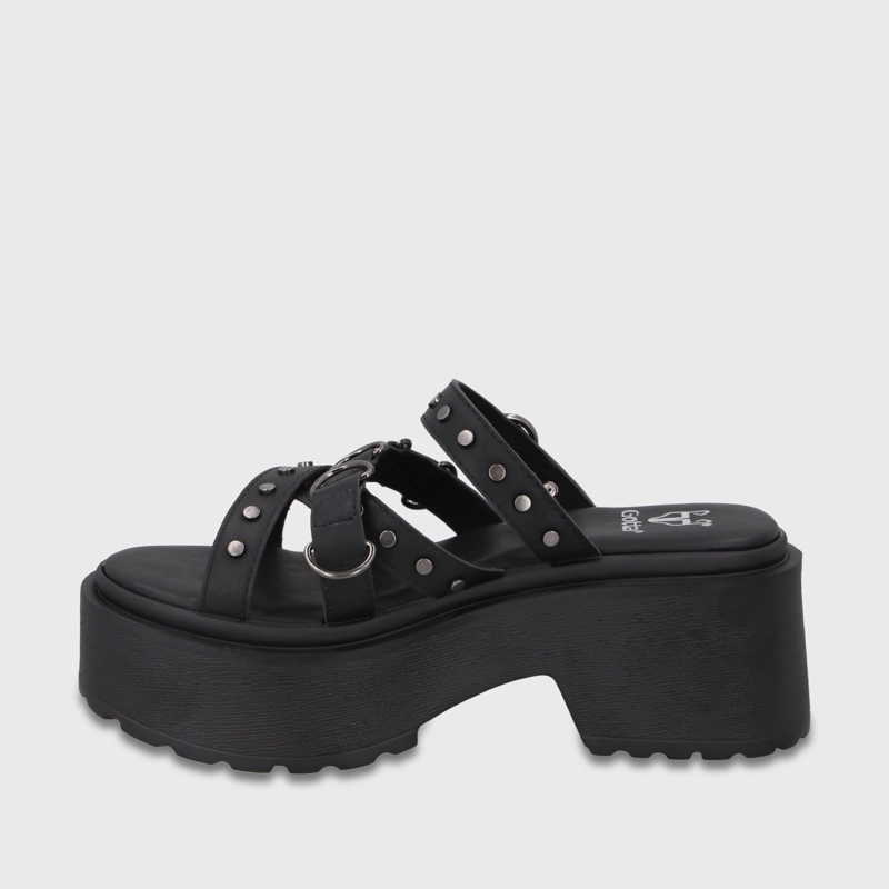 SANDALIA PLATAFORMA NEGRA MUJER 45987 - 4