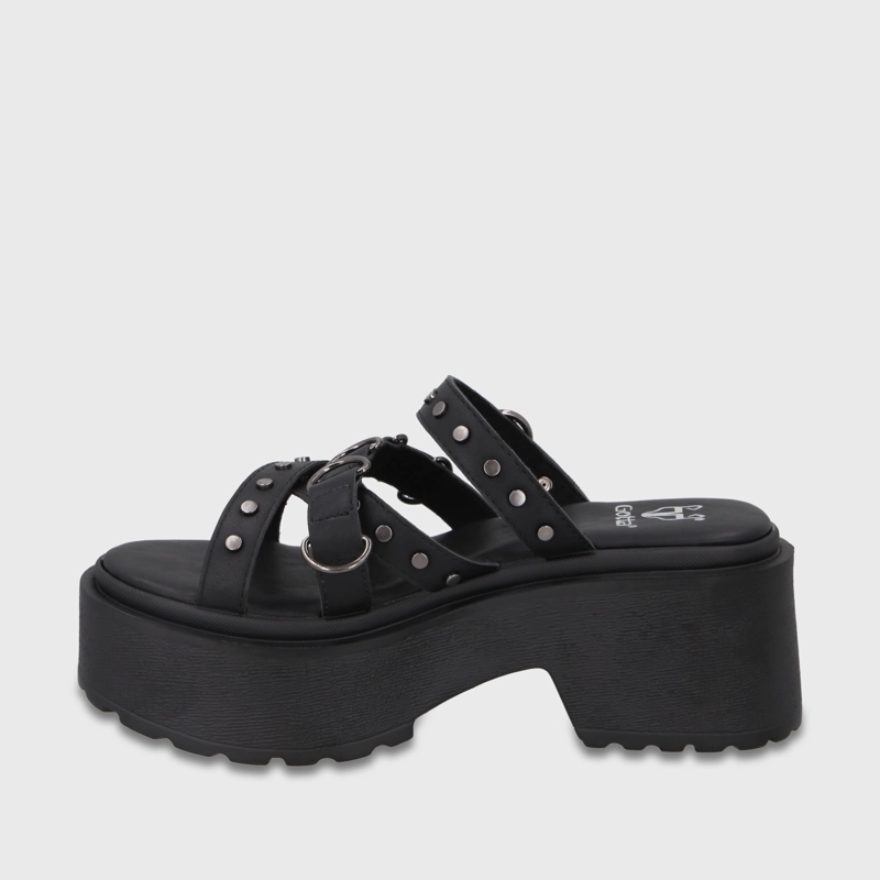 SANDALIA PLATAFORMA NEGRA MUJER 45987 - 4