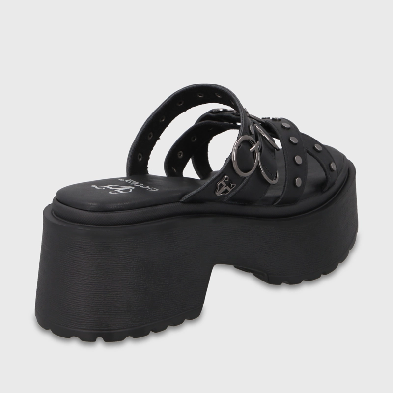 SANDALIA PLATAFORMA NEGRA MUJER 45987 - 5