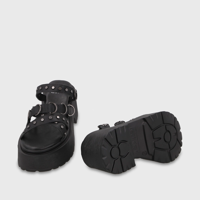 SANDALIA PLATAFORMA NEGRA MUJER 45987 - 7