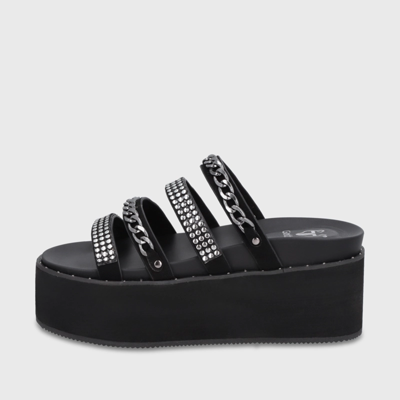 SANDALIA PLATAFORMA NEGRA MUJER 1566F - 4