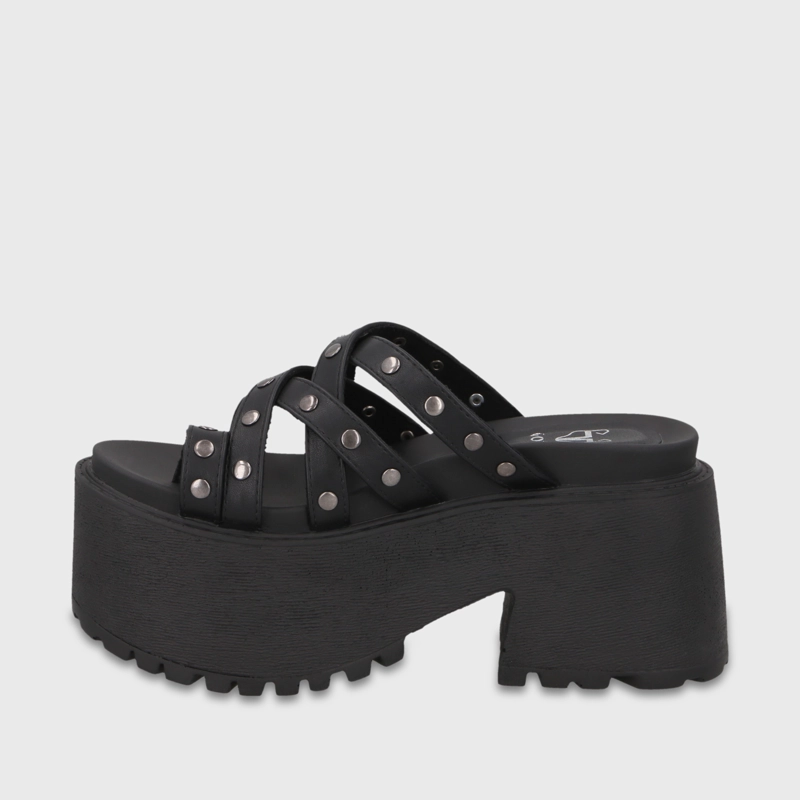 SANDALIA PLATAFORMA NEGRA MUJER 1567F - 4