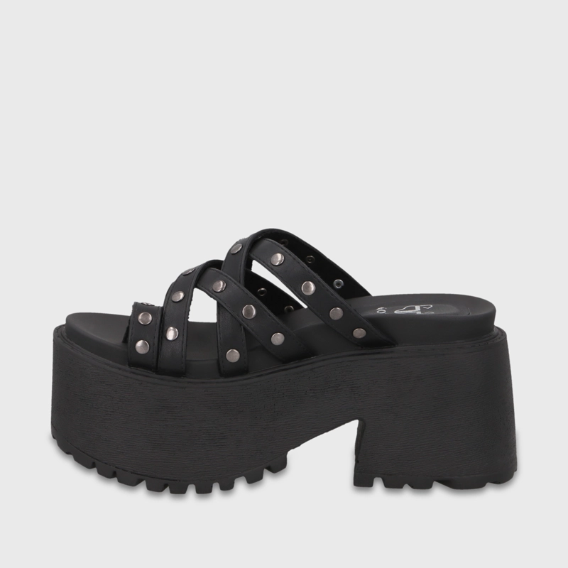 SANDALIA PLATAFORMA NEGRA MUJER 1567F - 4