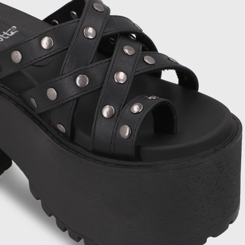 SANDALIA PLATAFORMA NEGRA MUJER 1567F - 6