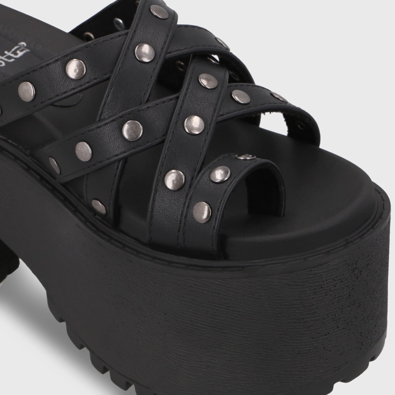 SANDALIA PLATAFORMA NEGRA MUJER 1567F - 6