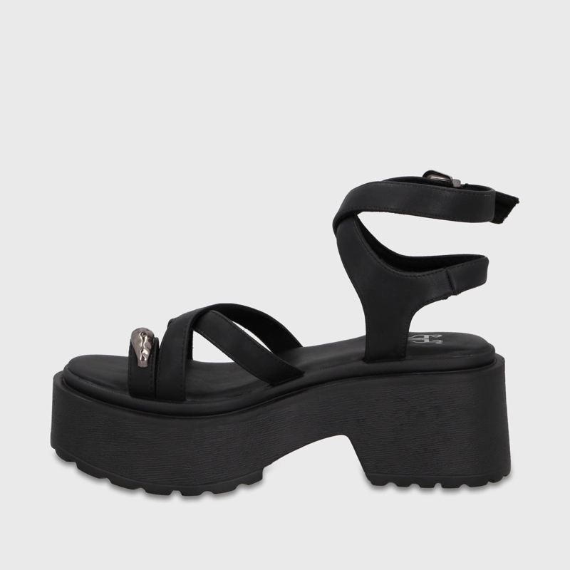 SANDALIA PLATAFORMA NEGRA MUJER 45986 - 4