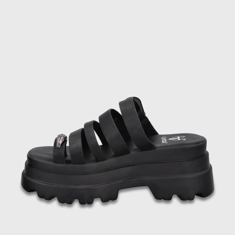 SANDALIA PLATAFORMA NEGRA MUJER 45732 - 4