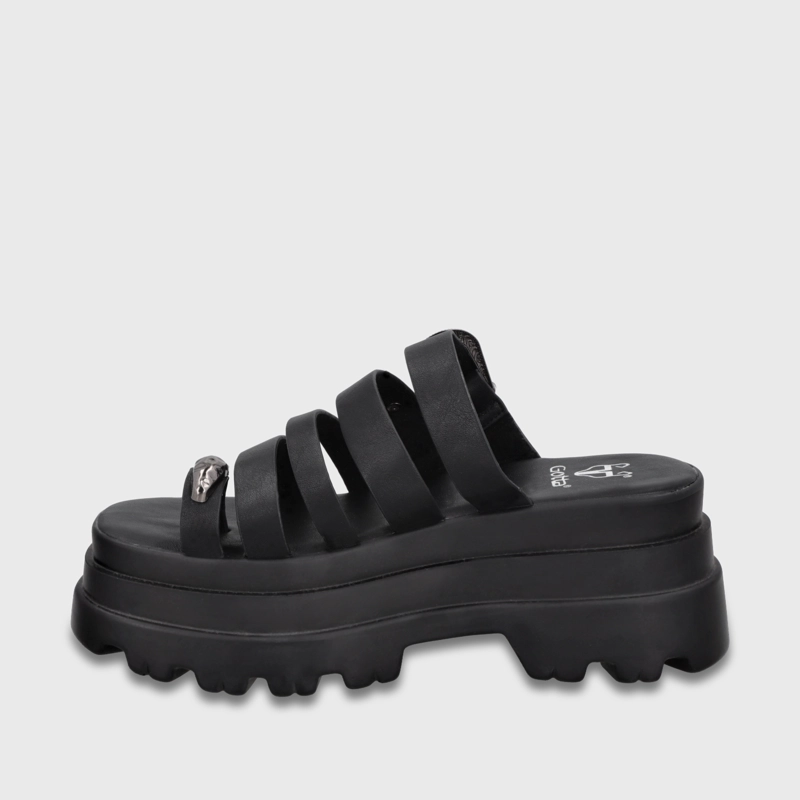 SANDALIA PLATAFORMA NEGRA MUJER 45732 - 4