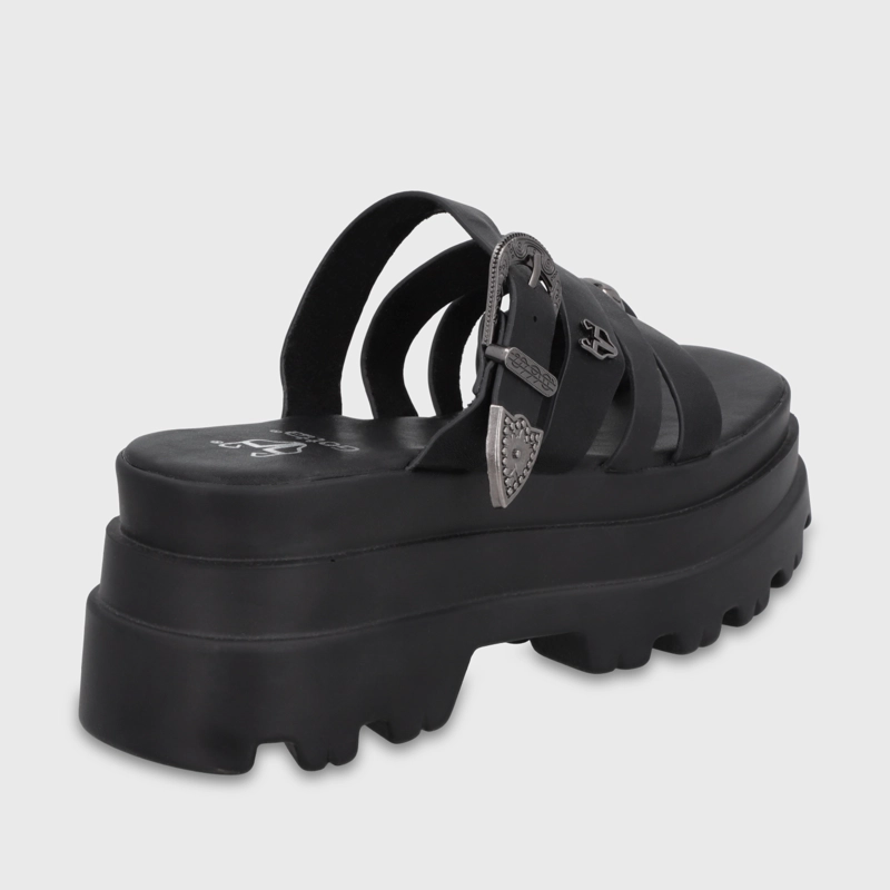 SANDALIA PLATAFORMA NEGRA MUJER 45732 - 5