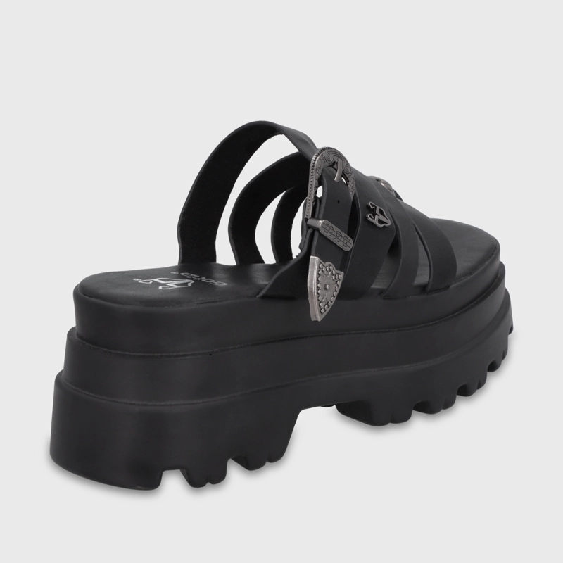 SANDALIA PLATAFORMA NEGRA MUJER 45732 - 5